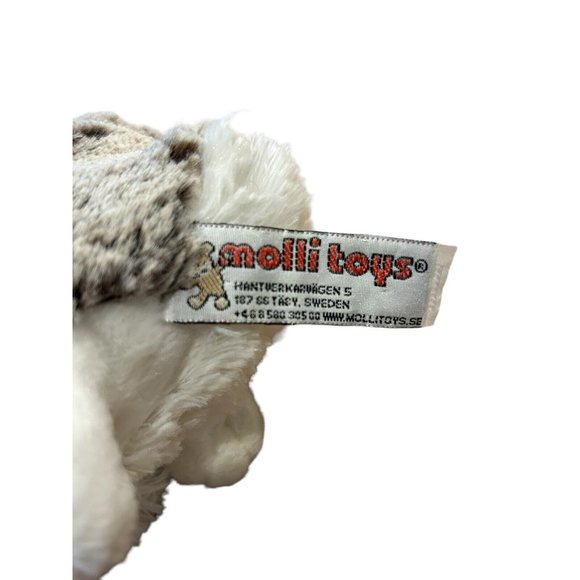 Molli Toys 7” Gray White Bunny Rabbit Plush Stuffed Animal Realistic Sweden - Picture 8 of 10